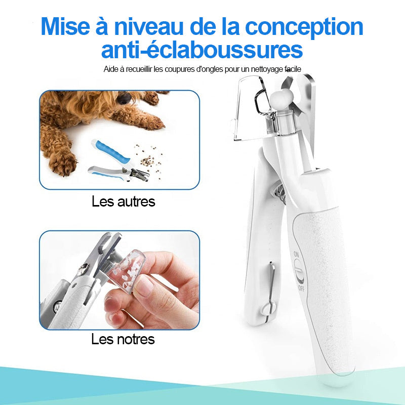 Coupe-ongles professionnel à LED pour animaux de compagnie