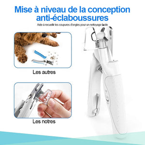 Coupe-ongles professionnel à LED pour animaux de compagnie