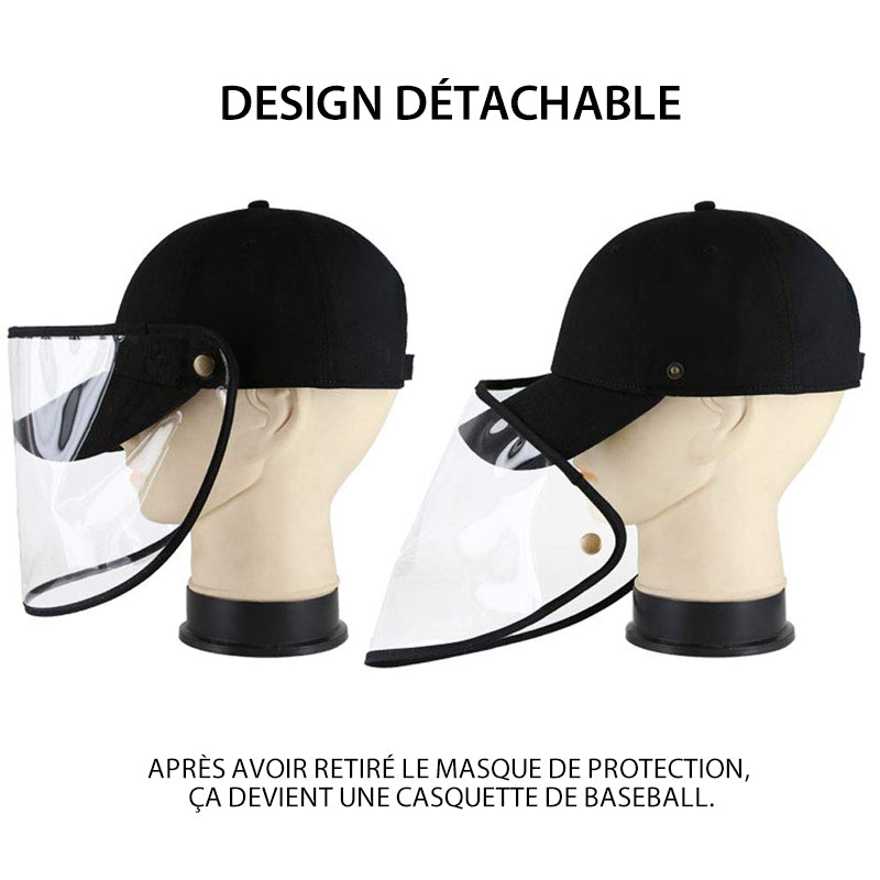 Casquette de Protection Amovible Anti-salive Anti-poussière - ciaovie