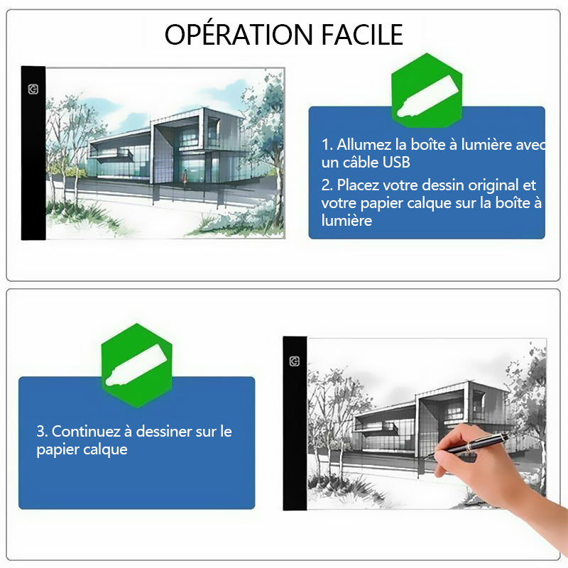 Tablette à Dessin avec Lumière LED