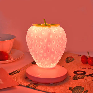 Lampe de Table en Silicone Souple Veilleuse Fraise