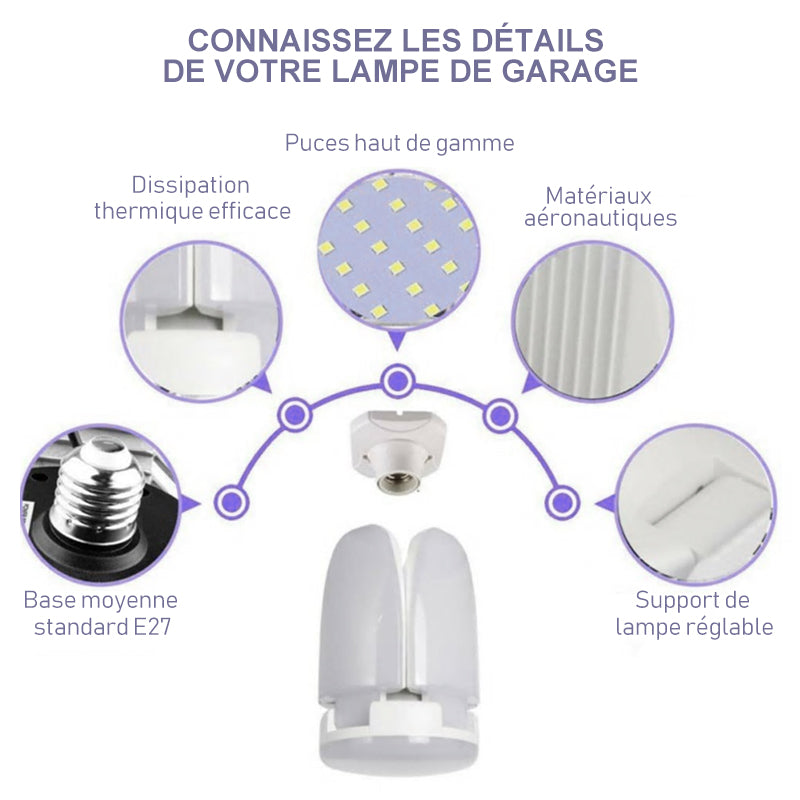 Lampe de Garage Pliable Déformable Universelle - ciaovie