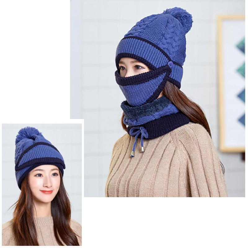 Kit de Bonnet et de Écharpe d'Hiver pour Femmes