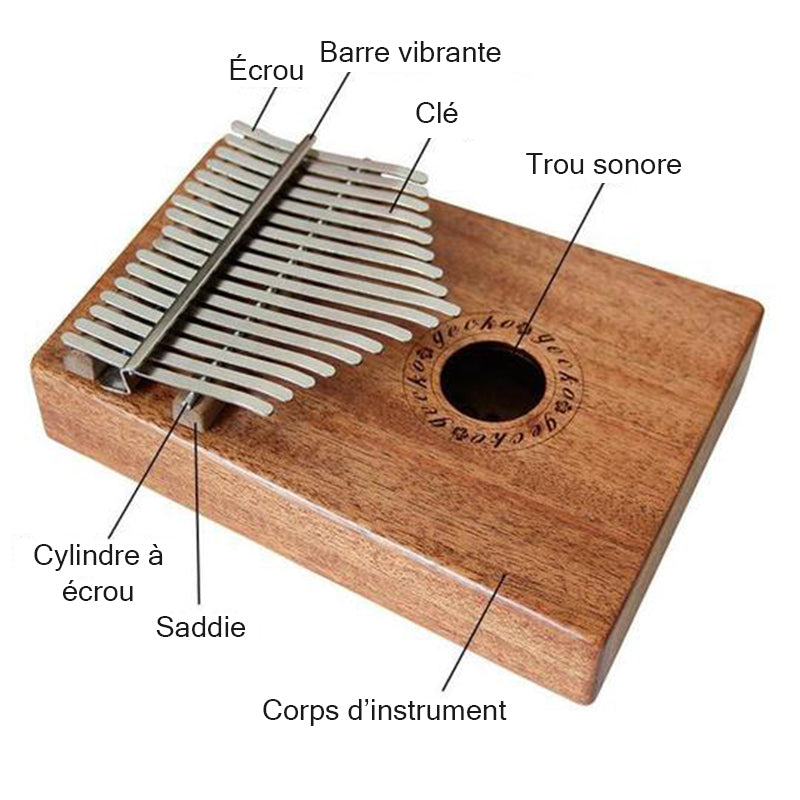 Kalimba 17 clés Professionnel Pouce Piano Instrument - ciaovie