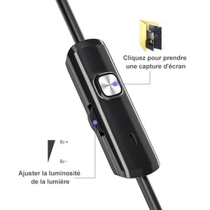 Caméra d'Endoscope WiFi Semi-rigide à Mise au Point Automatique