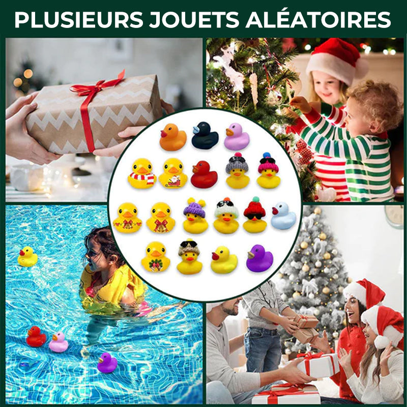 Calendrier de l'Avent 2022 - 24 canards en caoutchouc pour enfants