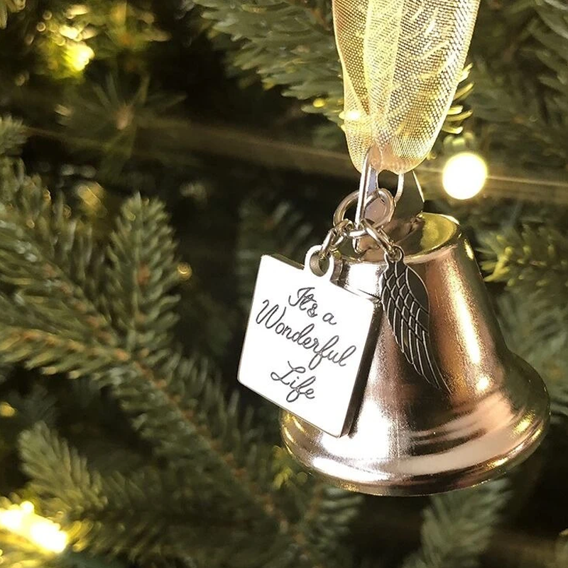 Ornements de Noël Ailes D'ange Cloche-cadeau De Noël Commémoratif