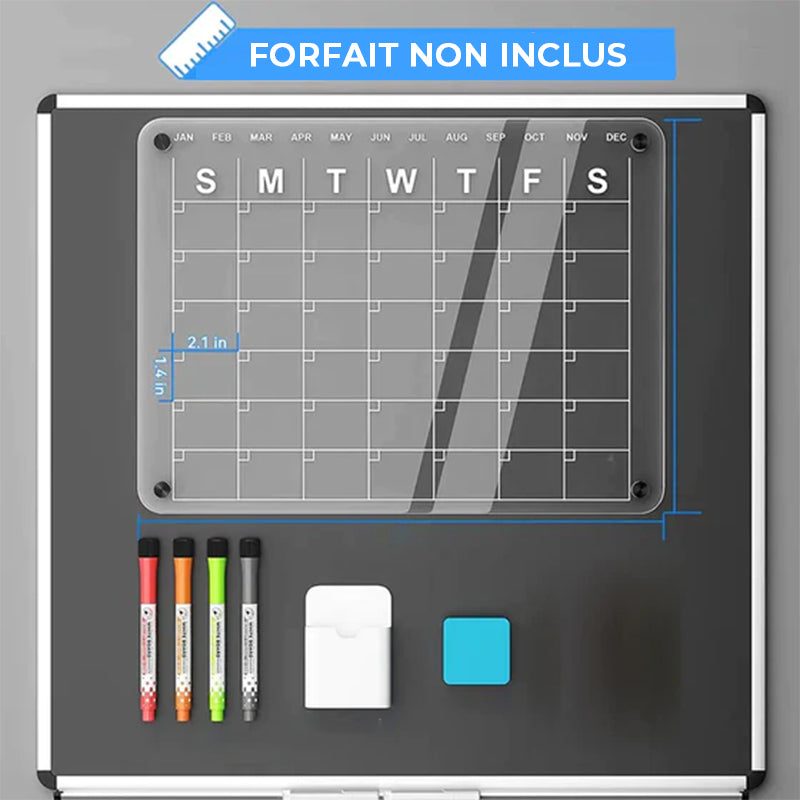 Calendrier acrylique magnétique