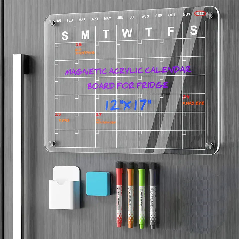 Calendrier acrylique magnétique