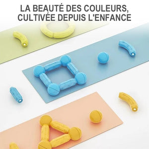 Ensemble de Blocs de Construction à Billes et Tiges Magnétiques