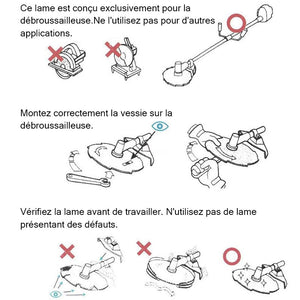 Lame de Scie en Alliage pour Tondeuse à Gazon - ciaovie