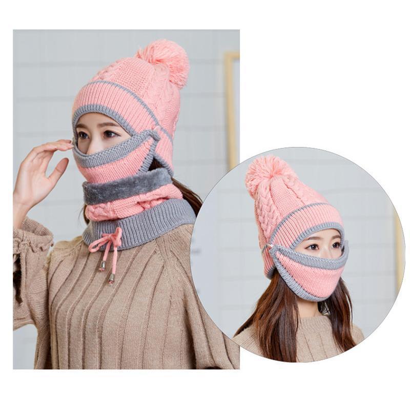 Kit de Bonnet et de Écharpe d'Hiver pour Femmes