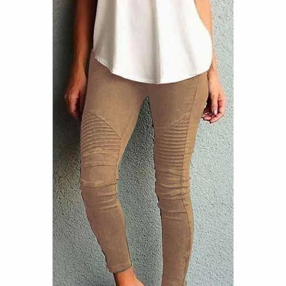 Pantalon Amincissant En Coton Elastique - ciaovie