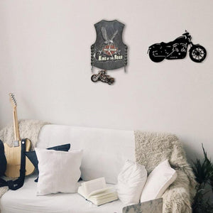 Décoration d'Horloge Murale de Moto Gilet Créatif