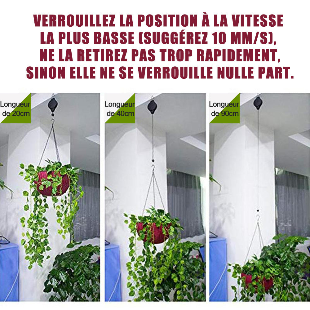 Ciaovie Poulie Rétractable à Suspendre Panier de Plantes/ Cage à Oiseau - ciaovie