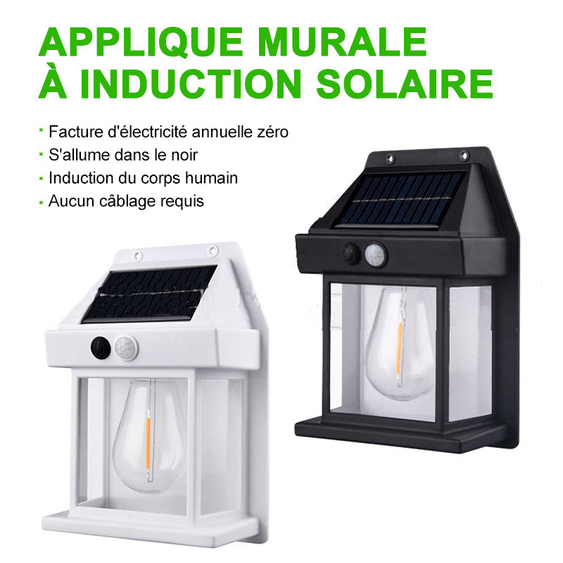 Applique murale solaire en tungstène pour l'extérieur