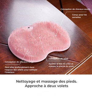 Épurateur de pieds et de dos de douche, coussin de massage