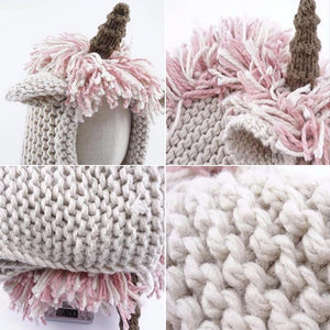 Bonnet Écharpe Licorne en Tricot - ciaovie