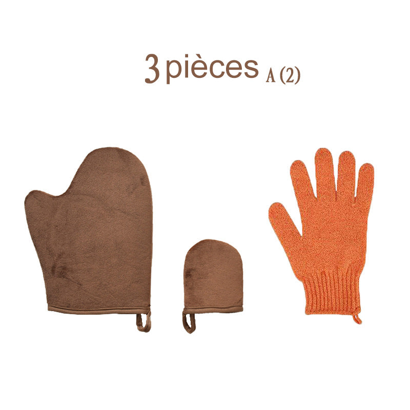 Ensemble de Gants de Bain de Gommage Exfoliants (3 pièces / 4 pièces) - ciaovie