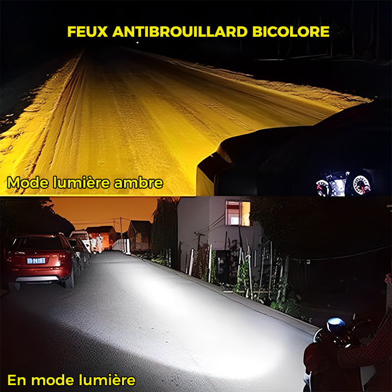 Lumière auxiliaire LED de conduite de moto