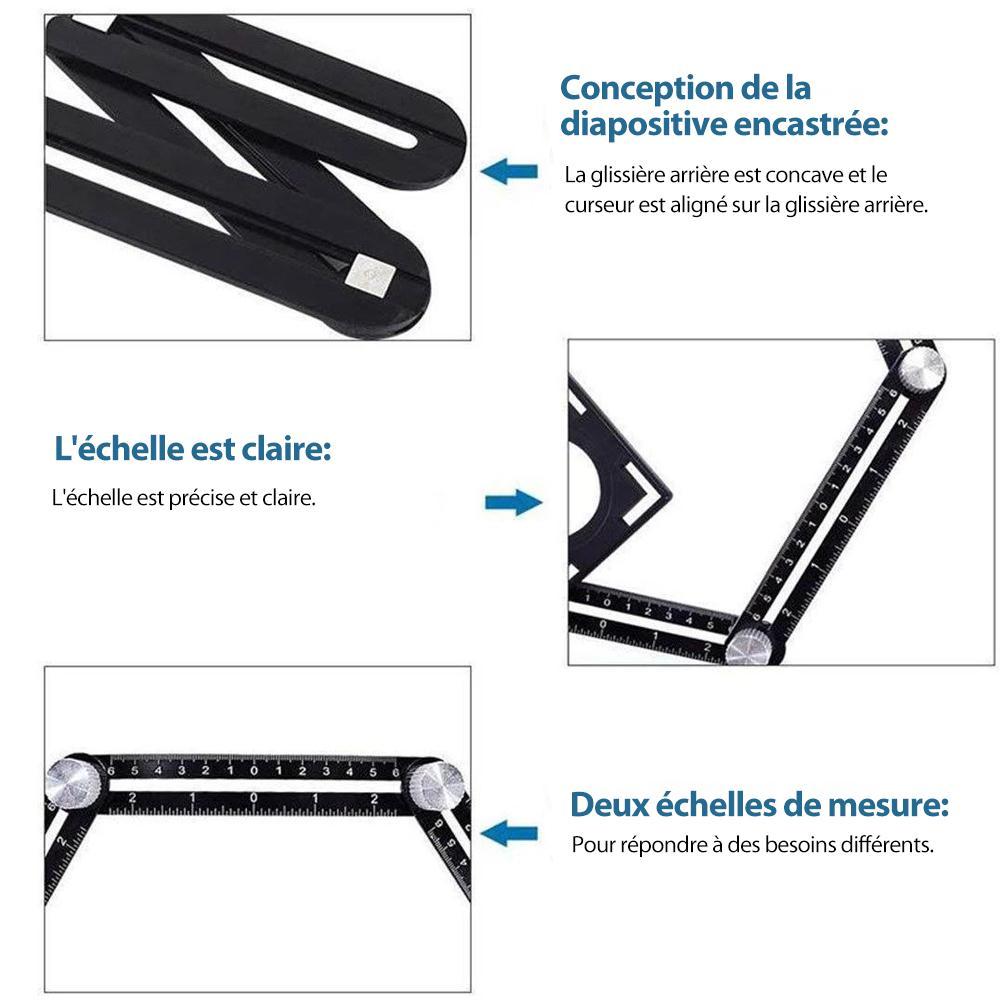 Multi-Angle Règle de Mesure en Alliage D'aluminium - ciaovie