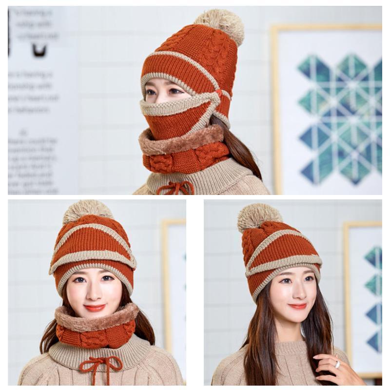 Kit de Bonnet et de Écharpe d'Hiver pour Femmes