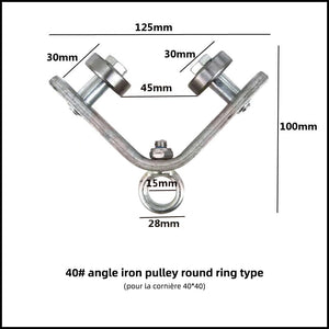 Poulie en Fer à Angle