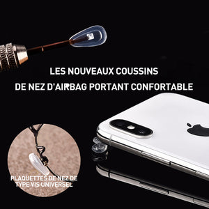 Ensemble de Coussinets de Nez en Silicone des Lunettes