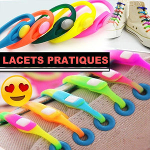 Lacets Super Élastique sans Nouer (12 pièces)