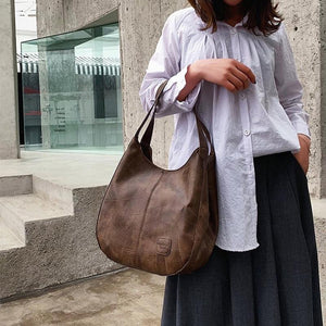 Sac à Main En Cuir Vintage Pour Femme