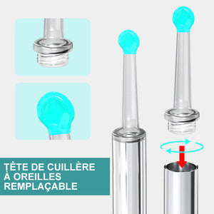 Cuillère d'élimination de cire visible Wi-Fi, otoscope de charge USB HD