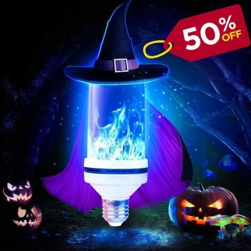 Lumière de feu à effet de gravité à LED d'Halloween