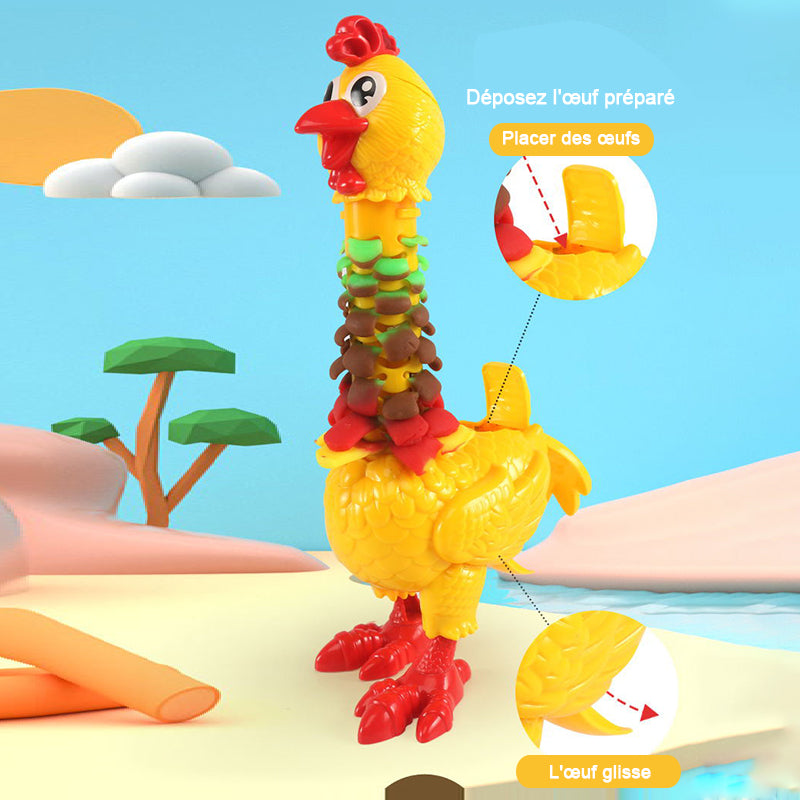 Jouet de Poulet Amusant à Faire des Plumes avec Pâte à Modeler