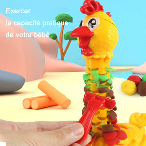 Jouet de Poulet Amusant à Faire des Plumes avec Pâte à Modeler