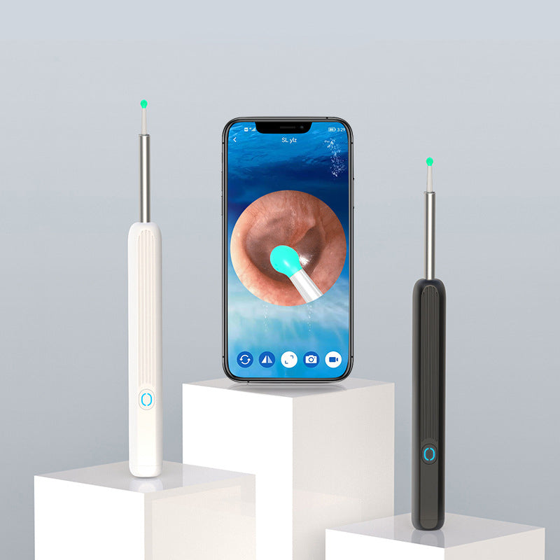 Cuillère d'élimination de cire visible Wi-Fi, otoscope de charge USB HD