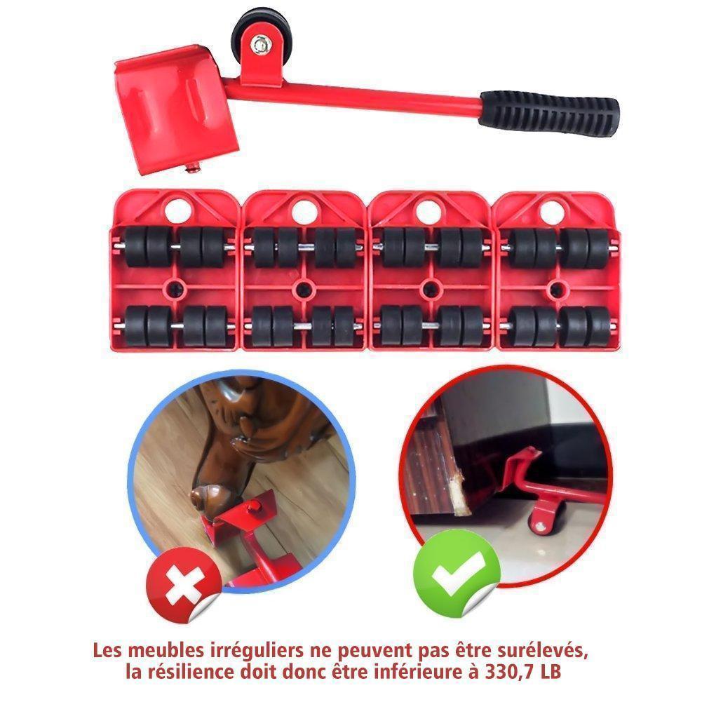 Ensemble d'Outils de Levage et de Déplacement de Meubles Lourds