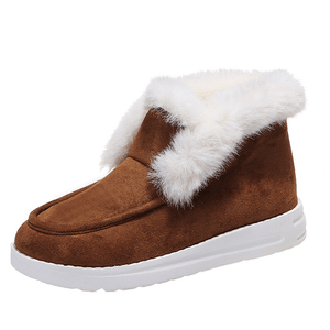 Bottines antidérapantes à semelle souple avec doublure en peluche