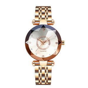 Montre Étanche Pour Femme Avec Cadran Étoilé Et Diamants