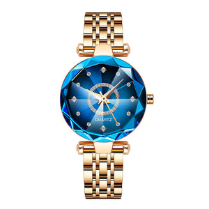 Montre Étanche Pour Femme Avec Cadran Étoilé Et Diamants